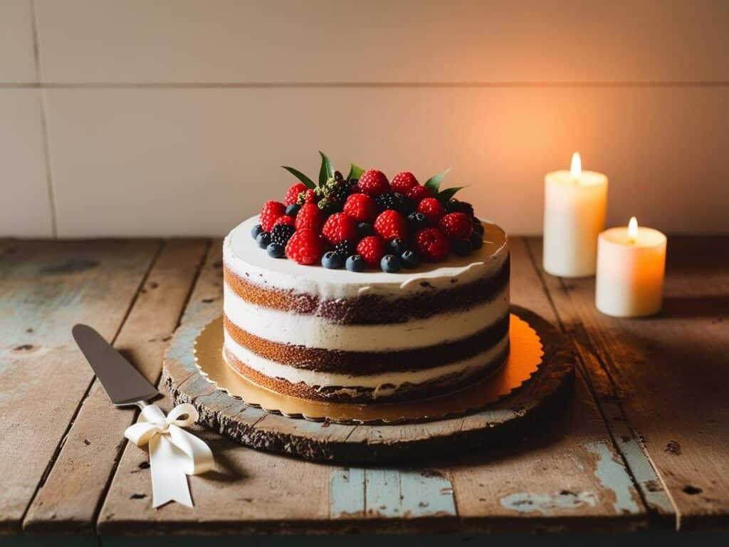 KI erstellt: Ein Klassiker neu interpretiert: Die Torte für eure traditionelle Hochzeit – ich plane jedes Detail mit euch.