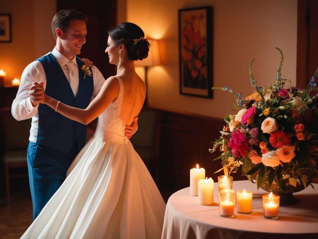 KI erstellt: Der Hochzeitstanz: Tradition trifft Leichtigkeit – ich helfe euch, den perfekten Moment zu schaffen.